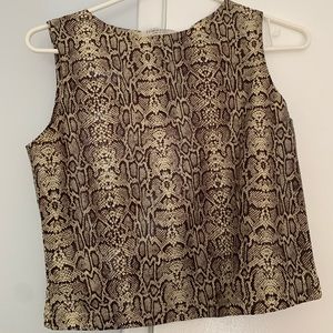 Pleather snake skin top from italy